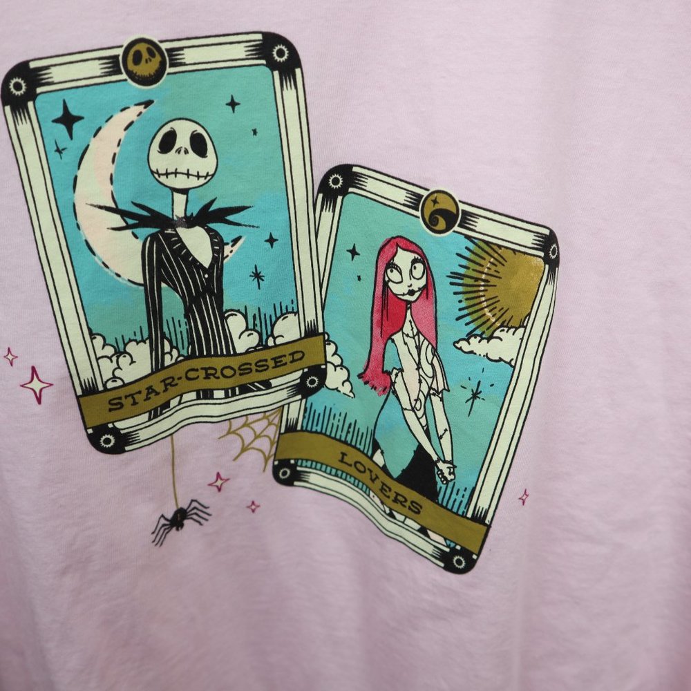 Disney Nightmare Before Christmas Jack & Sally Tarot Long Sleeve Shirt L - Picture 3 of 12
